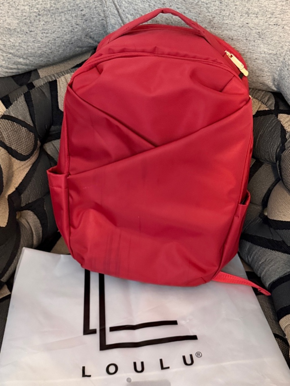 LOULU-Burgundy Red-Large Laptop Backpack